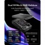 ICY BOX Heart RAID 2818, Avec fil, USB4, 100 W, Noir, Logiciel, SSD