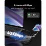 ICY BOX Heart RAID 2818, Avec fil, USB4, 100 W, Noir, Logiciel, SSD