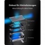 ICY BOX Heart RAID 2818, Avec fil, USB4, 100 W, Noir, Logiciel, SSD
