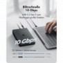 ICY BOX IB-3882MSCL-CU31, Boîtier disque durSSD, M.22.5"3.5", SATA, M.2, 10 Gbits, Connectivité USB, Noir
