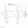 Neomounts PLASMA-W200 Support pour écran mural 37-85" - inclinable, 2,16 m 85", 200 x 200 mm, 865 x 480 mm, 0 - 30, Acier, Argent