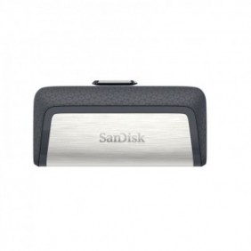 SanDisk Drive USB Ganda Ultra Tipe-C 256 GB, 256 Go, USB Type-A USB Type-C, 3.2 Gen 1 3.1 Gen 1, 150 Mos, Slide, Gris, Argent
