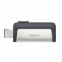 SanDisk Drive USB Ganda Ultra Tipe-C 256 GB, 256 Go, USB Type-A USB Type-C, 3.2 Gen 1 3.1 Gen 1, 150 Mos, Slide, Gris, Argent