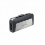SanDisk Drive USB Ganda Ultra Tipe-C 256 GB, 256 Go, USB Type-A USB Type-C, 3.2 Gen 1 3.1 Gen 1, 150 Mos, Slide, Gris, Argent