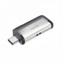 SanDisk Drive USB Ganda Ultra Tipe-C 256 GB, 256 Go, USB Type-A USB Type-C, 3.2 Gen 1 3.1 Gen 1, 150 Mos, Slide, Gris, Argent
