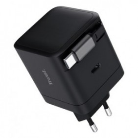 Trust Maxo Chargeur PD USB-C rétractable de 65 W, Intérieure, Secteur, 20 V, 0,67 m, Noir