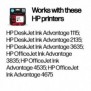 HP 652 Black Original Ink Advantage Cartridge, Rendement standard, Noir, Encre à pigments, 1 pièce, 360 pages