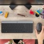 Logitech 920-009204, Taille réelle 100 %, Sans fil, RF sans fil, QWERTY, Graphite, Souris incluse