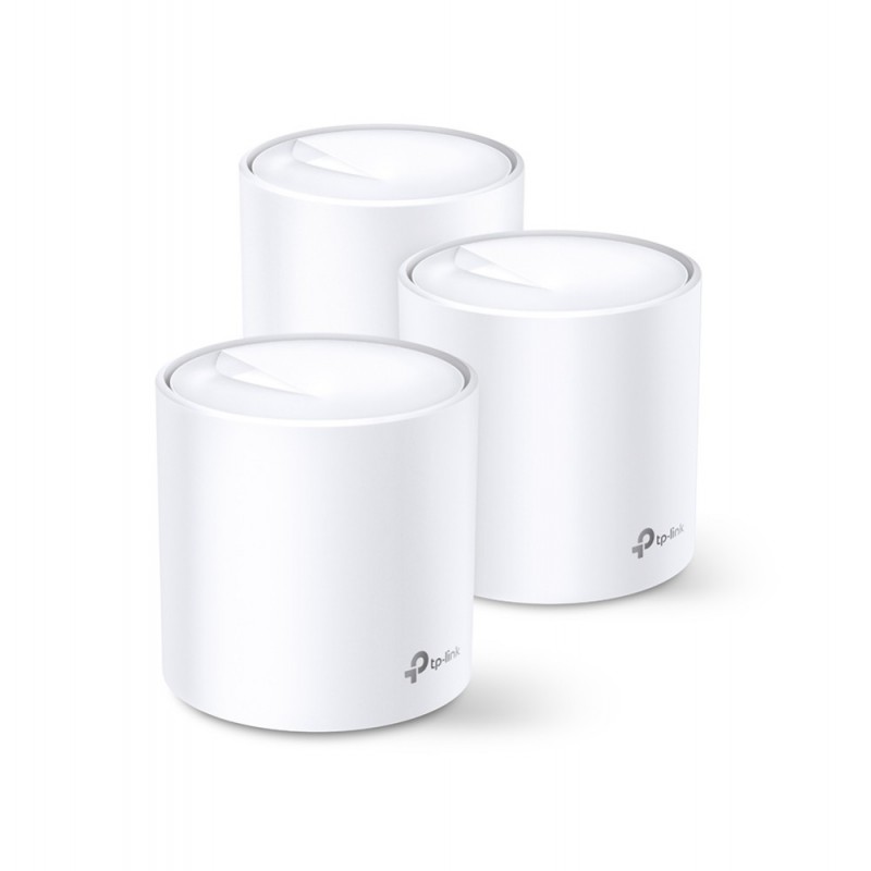 TP-LINK Deco X20 3-pack, Blanc, Interne, Système maillé, Énergie, FCC: 30 dBm, CE: 20 dBm 2.4 GHz, 23 dBm 5 GHz, Bi-bande 2,4 GHz 5 GHz