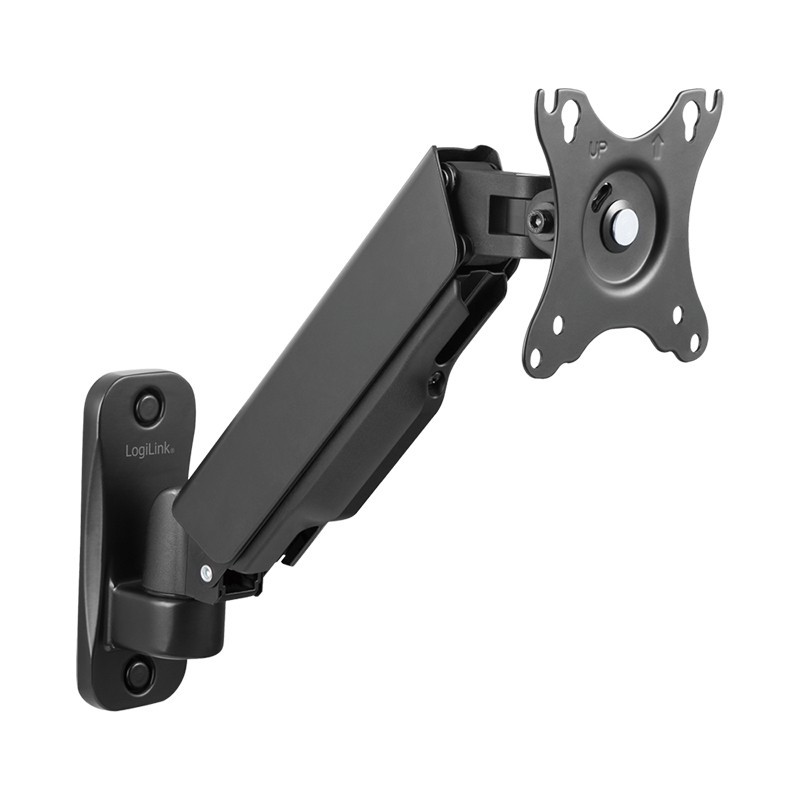 LogiLink BP0144, 9 kg, 43,2 cm 17", 81,3 cm 32", 100 x 100 mm, Réglage de la hauteur, Noir