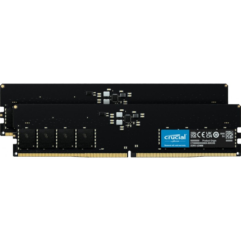 Crucial CT2K32G56C46U5, 64 Go, 2 x 32 Go, DDR5, 5600 MHz, 288-pin DIMM