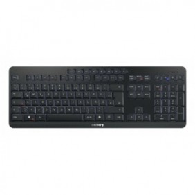 Cherry Stream keyboard ultimate, Avec fil &sans fil, USB + RF Wireless + Bluetooth, Commutateur de touche « ciseaux », QWERTZ, LED, Noir