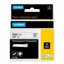 Dymo Rhino étiquettes industrielles autocollantes en polyester | 9 mm x 3,5 m | impression en noir sur fond blanc, Noir sur blanc, Multicolore, Polyester, -40 - 150 C, UL 969, DYMO
