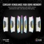 Corsair Vengeance RGB CMH32GX5M2B6000Z30W, 32 Go, 2 x 16 Go, DDR5, 6000 MHz, 288-pin DIMM