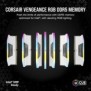 Corsair Vengeance RGB , 32 Go, 2 x 16 Go, DDR5, 6400 MHz, 288-pin DIMM, Blanc