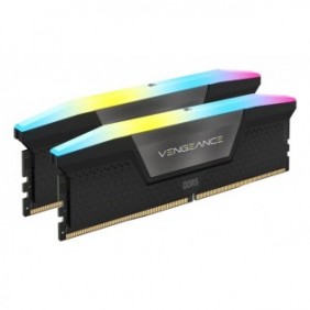 Corsair Vengeance RGB CMH64GX5M2D6000C40, 64 Go, 2 x 32 Go, DDR5, 288-pin DIMM, Noir