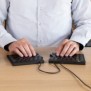 R-Go Tools Clavier ergonomique R-Go Split Break v2 avec logiciel de pause, clavier ergonomique divisé, QWERTZ , Filaire, noir, Mini, Avec fil, USB, QWERTZ, Noir