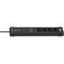 Brennenstuhl 1951140300, 1,8 m, Intérieure, Courbe, IP20, Noir, 4 sortie CA