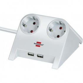 Brennenstuhl 1153520222, 1,8 m, Intérieure, Blanc, 2 sortie CA, Blanc, 1 pièce