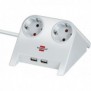 Brennenstuhl 1153520222, 1,8 m, Intérieure, Blanc, 2 sortie CA, Blanc, 1 pièce