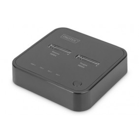 DIGITUS Station d'accueil dual M.2 pour SSD NVMe avec fonction de clonage hors ligne, USB-C™, Avec fil, USB 3.2 Gen 2 3.1 Gen 2 Type-C, Noir, SD, 2 To, 10 Gbits