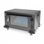 DIGITUS Armoire de chargement mobile pour 16 tablettes jusqu'à 13 pouces, USB-A, Autonome, Métal, Noir, Contact, Noir, 4 roue