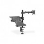 DIGITUS Support d'écran simple & support d'ordinateur portable, 1x32", 2x 9 kg, Pince, 9 kg, 43,2 cm 17", 81,3 cm 32", 100 x 100 mm, Noir