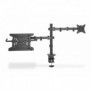DIGITUS Support d'écran simple & support d'ordinateur portable, 1x32", 2x 9 kg, Pince, 9 kg, 43,2 cm 17", 81,3 cm 32", 100 x 100 mm, Noir