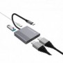 Conceptronic DONN13G, Avec fil, USB 3.2 Gen 1 3.1 Gen 1 Type-C, 100 W, Gris, 5 Gbits, 4K Ultra HD