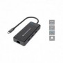 Conceptronic DONN14G, Avec fil, USB 3.2 Gen 1 3.1 Gen 1 Type-C, 100 W, 1000 Mbits, Gris, 5 Gbits
