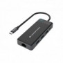 Conceptronic DONN14G, Avec fil, USB 3.2 Gen 1 3.1 Gen 1 Type-C, 100 W, 1000 Mbits, Gris, 5 Gbits