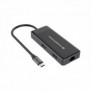Conceptronic DONN14G, Avec fil, USB 3.2 Gen 1 3.1 Gen 1 Type-C, 100 W, 1000 Mbits, Gris, 5 Gbits