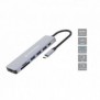 Conceptronic DONN19G, Avec fil, USB 3.2 Gen 1 3.1 Gen 1 Type-C, 100 W, Gris, MicroSD , SD, 5 Gbits