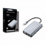 Conceptronic DONN21G, Avec fil, USB 3.2 Gen 1 3.1 Gen 1 Type-C, 100 W, 1000 Mbits, Gris, 4K Ultra HD