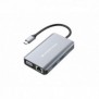 Conceptronic DONN21G, Avec fil, USB 3.2 Gen 1 3.1 Gen 1 Type-C, 100 W, 1000 Mbits, Gris, 4K Ultra HD