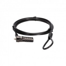 Conceptronic CUSTODIO01BS, 1,8 m, Verrouillage à combinaison, Noir