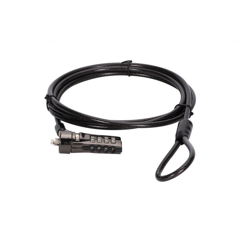 Conceptronic CUSTODIO01BS, 1,8 m, Verrouillage à combinaison, Noir