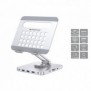 Conceptronic DONN26G, Support multimédia, Argent, Aluminium, Tablette, 100 W, MicroSD , SD, SDHC, SDXC