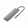 Conceptronic DONN06G, Avec fil, USB 3.2 Gen 1 3.1 Gen 1 Type-C, 100 W, 10,100,1000 Mbits, Gris, MicroSD , MicroSDHC, MicroSDXC, SD, SDHC, SDXC