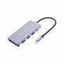 Conceptronic DONN20G, Avec fil, USB 3.2 Gen 1 3.1 Gen 1 Type-C, 100 W, 3,5 mm, 10,100,1000 Mbits, Gris