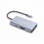 Conceptronic DONN20G, Avec fil, USB 3.2 Gen 1 3.1 Gen 1 Type-C, 100 W, 3,5 mm, 10,100,1000 Mbits, Gris
