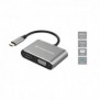 Conceptronic DONN16G, Avec fil, USB 3.2 Gen 1 3.1 Gen 1 Type-C, 100 W, Noir, Argent, 4K Ultra HD, 4096 x 2160 pixels