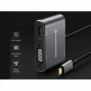 Conceptronic DONN16G, Avec fil, USB 3.2 Gen 1 3.1 Gen 1 Type-C, 100 W, Noir, Argent, 4K Ultra HD, 4096 x 2160 pixels