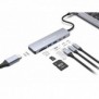 Conceptronic DONN28G, Avec fil, USB 3.2 Gen 1 3.1 Gen 1 Type-C, 100 W, Gris, MicroSD , MicroSDHC, MicroSDXC, SD, SDHC, SDXC, 4K Ultra HD