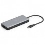 DIGITUS Station d'accueil USB-C, 7 ports, Avec fil, USB 3.2 Gen 2 3.1 Gen 2 Type-C, 100 W, 1.42.2, 10,100,1000 Mbits, Noir, Gris