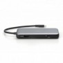 DIGITUS Station d'accueil USB-C, 7 ports, Avec fil, USB 3.2 Gen 2 3.1 Gen 2 Type-C, 100 W, 1.42.2, 10,100,1000 Mbits, Noir, Gris