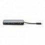 DIGITUS Station d'accueil de voyage USB-C, 7 ports, Avec fil, USB 3.2 Gen 2 3.1 Gen 2 Type-C, 100 W, 1.42.2, 10,100,1000 Mbits, Noir, Gris