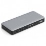 DIGITUS Station d'accueil USB-C, 11 ports, Avec fil, USB 3.2 Gen 2 3.1 Gen 2 Type-C, 1.42.2, 10,100,1000 Mbits, Noir, Gris, MicroSD , SD