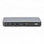 DIGITUS Station d'accueil USB-C, 11 ports, Avec fil, USB 3.2 Gen 2 3.1 Gen 2 Type-C, 1.42.2, 10,100,1000 Mbits, Noir, Gris, MicroSD , SD