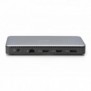DIGITUS Station d'accueil USB-C, 11 ports, Avec fil, USB 3.2 Gen 2 3.1 Gen 2 Type-C, 1.42.2, 10,100,1000 Mbits, Noir, Gris, MicroSD , SD